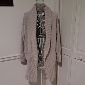 cupcakes & cashmere Beige Open-Front Cardigan